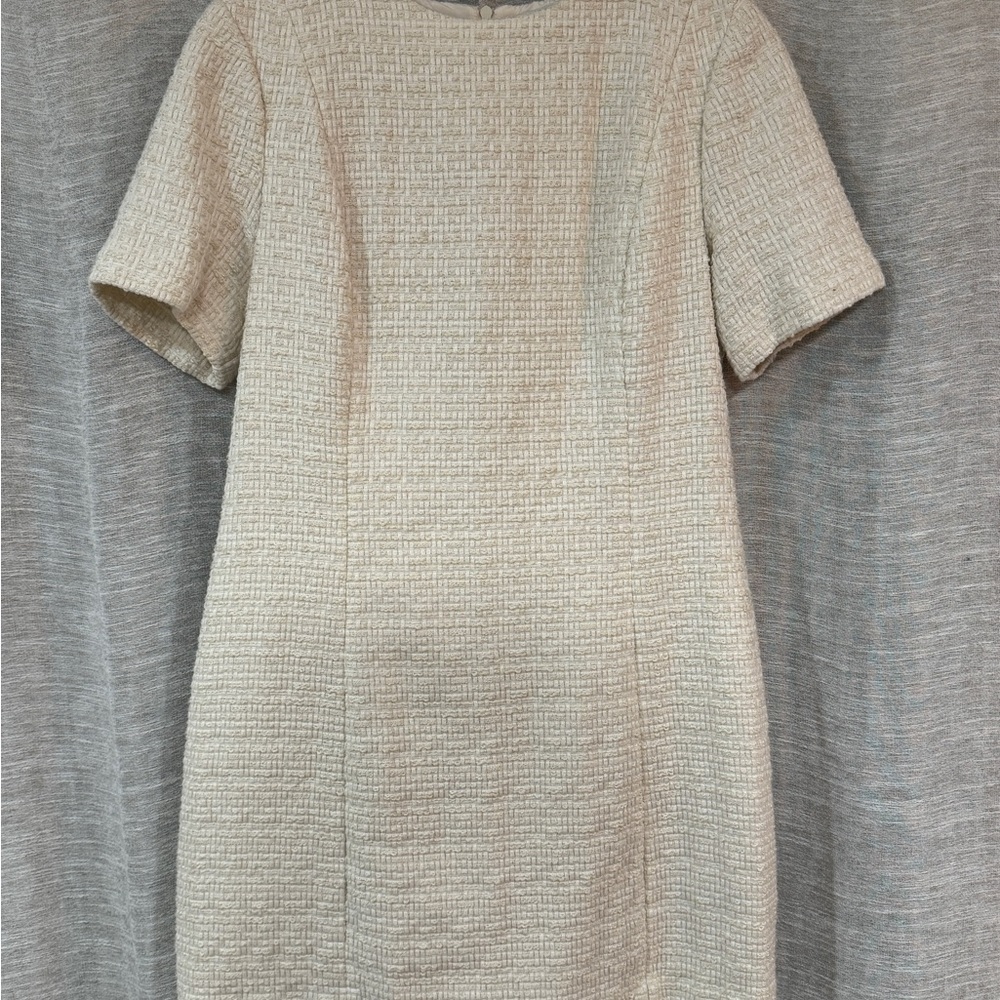 H&M Cream Textured Mini Dress